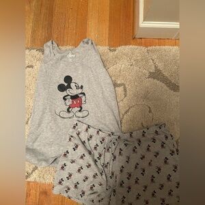 Disney Mickey Mouse Gray and Red Sleepwear